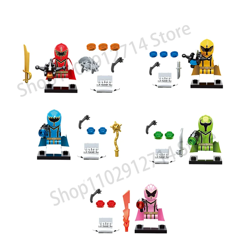 Model Kit Power Rangers - 5 Stück/Set Power Anime Rangers Bausteine