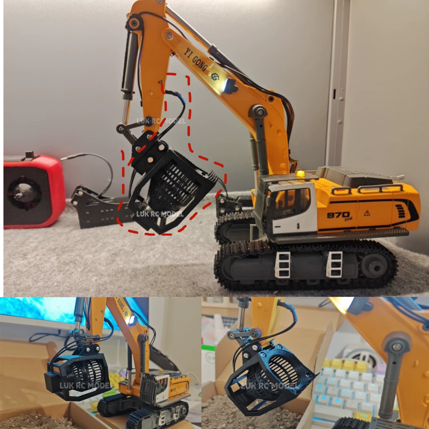 Model Kit Excavator - 1/50 Elektrischer Siebeimer für Yigong Zubehör