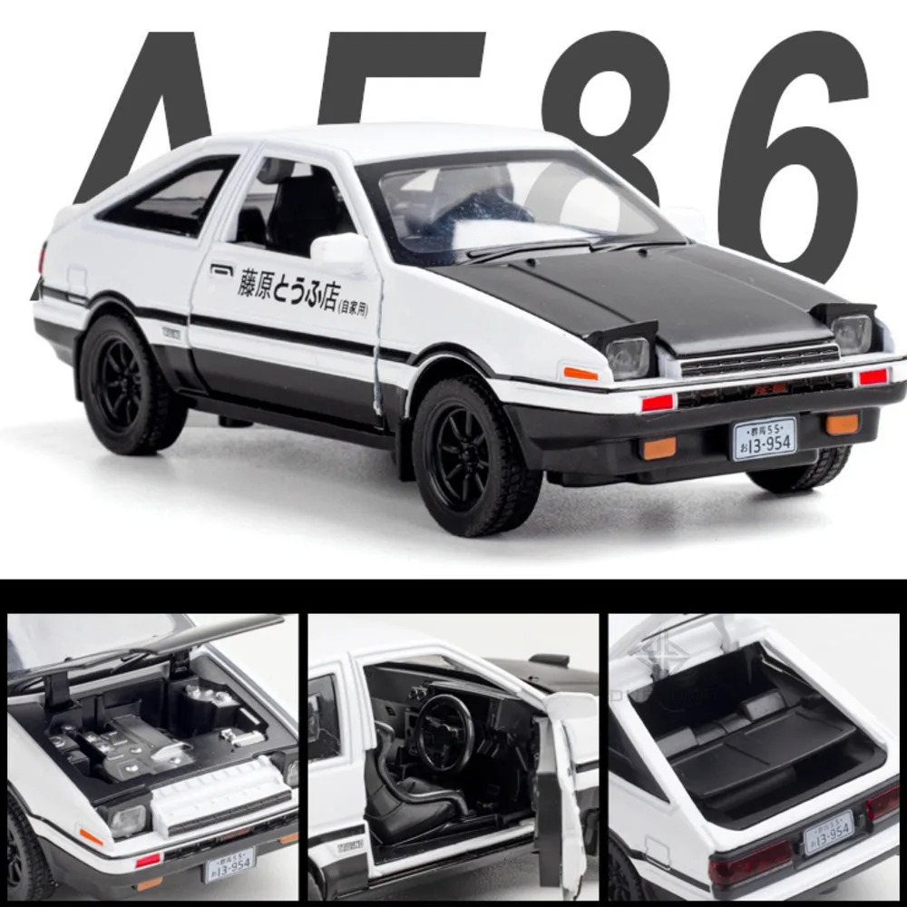 Model Kit Initial D - Aluminium-Druckguss-Automodell der ersten d ae86, 1/32,