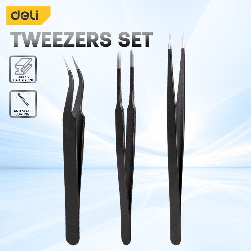 Model Kit Nipper - Deli 3-teilige Pinzette Set verbesserte Pinzette