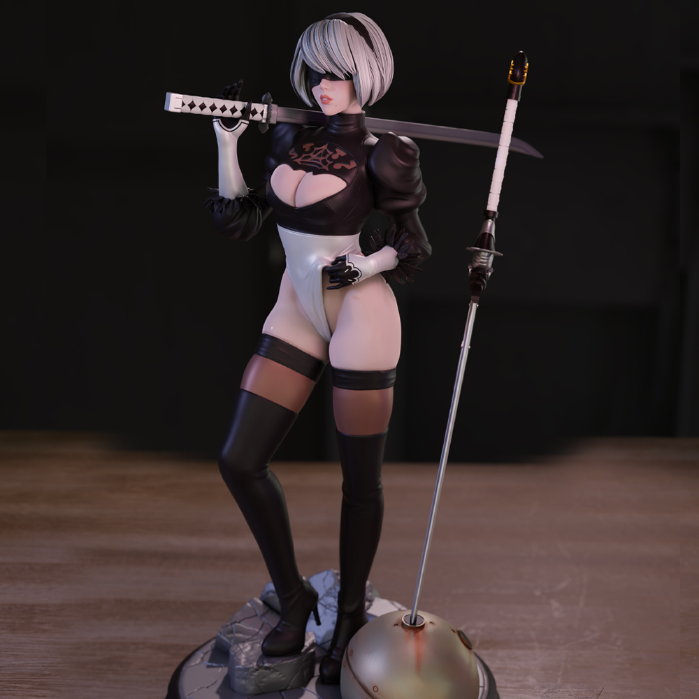 Model Kit Nier Automata - 1/24 3D-Druck Modell Kit Schönheit 2b