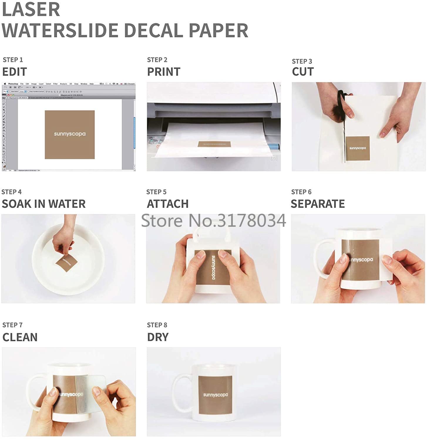 20 blätter A4 Weiß farbe Laser – Waterslide Decal Paper Bewertung und Preis
