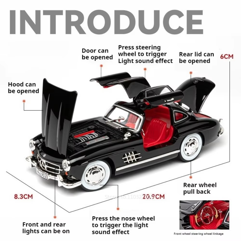 1:24 300SL W140 Legierungsmode – Model Kit Mustang Bewertung und Preis